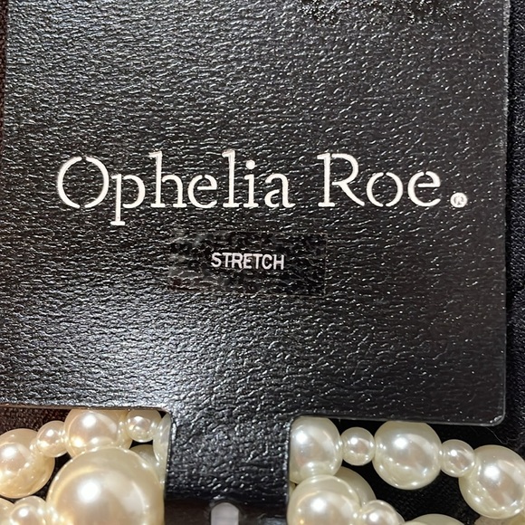 NWT Bundle of 2 Ophelia Roe Pearl Necklace & Elastic Pearl Bracelets Gold - Picture 14 of 14